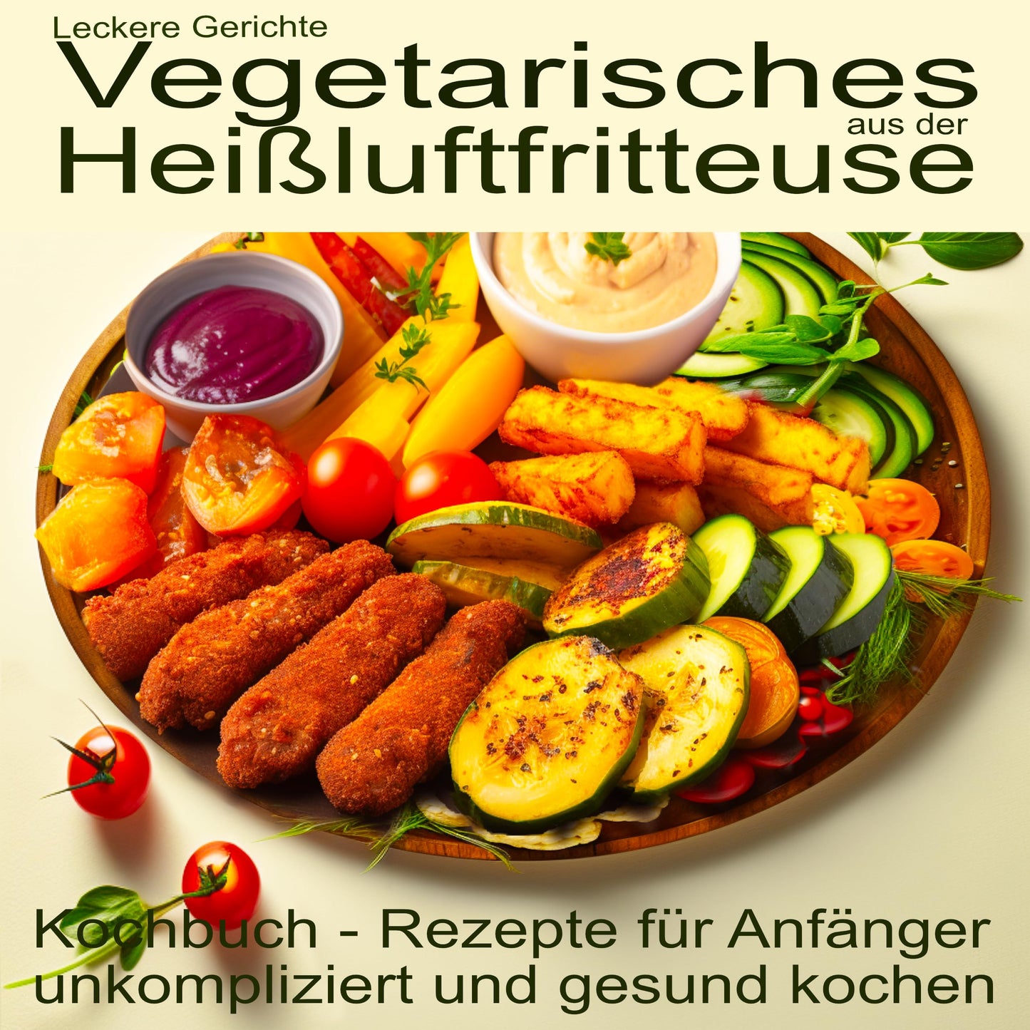 Leckere Gerichte, vegetarisches aus der Heißluftfritteuse, Kochbuch - Rezepte für Anfänger: unkompliziert und gesund kochen (Bücher zur Heissluftfritteuse ... Kochbücher und Anleitungen 4)