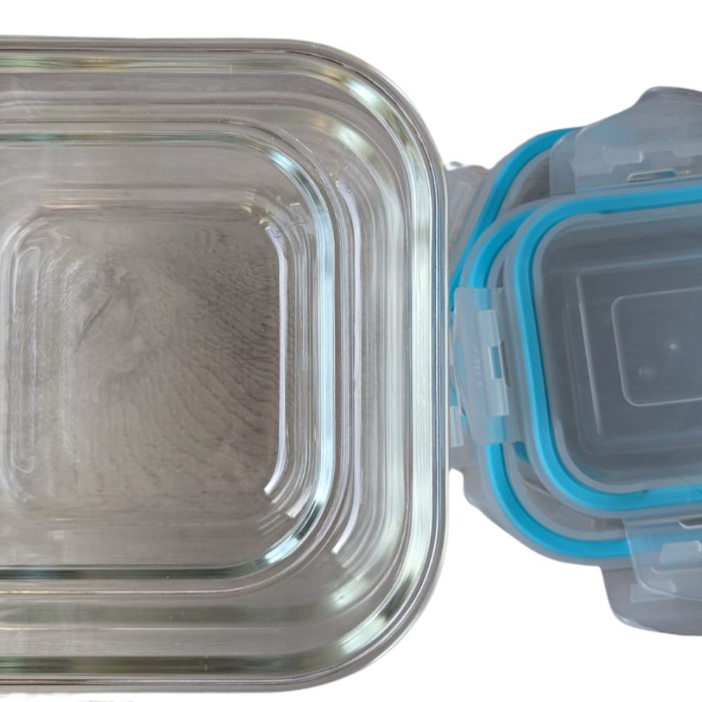 KICHLY Vorratsdosen für Lebensmittel aus Glas - Transparente Erstklassig Glasbehälter mit Deckel - Luftdicht, Auslaufsicher, BPA-frei - 24er (12 Behälter und 12 Deckel)