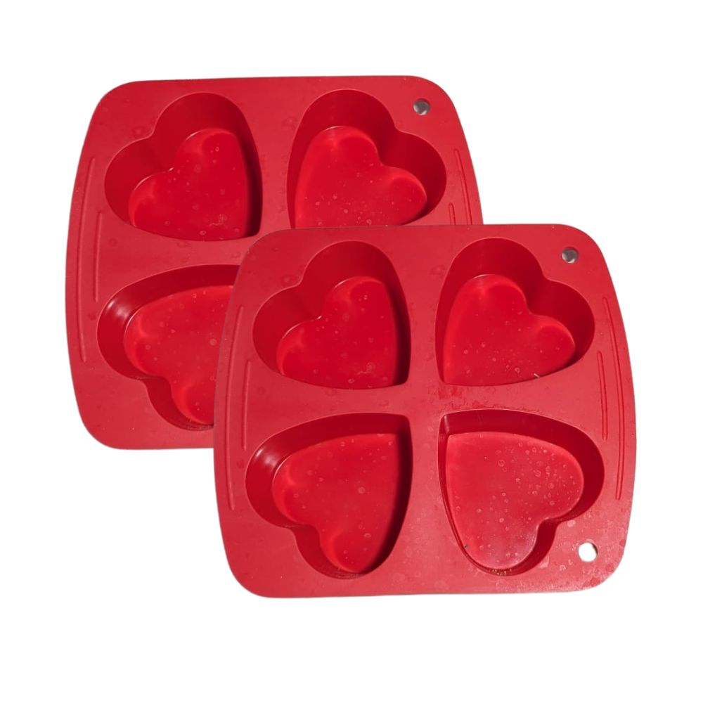 webake Kuchenform Herz Silikon Mini Backform Kleine Herzform Muffin Backblech Eiswürfelform für Klein Muffin, Brownis, Pudding, Seife Backform, 2 Stück