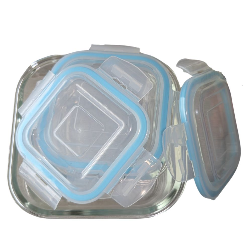 KICHLY Vorratsdosen für Lebensmittel aus Glas - Transparente Erstklassig Glasbehälter mit Deckel - Luftdicht, Auslaufsicher, BPA-frei - 24er (12 Behälter und 12 Deckel)