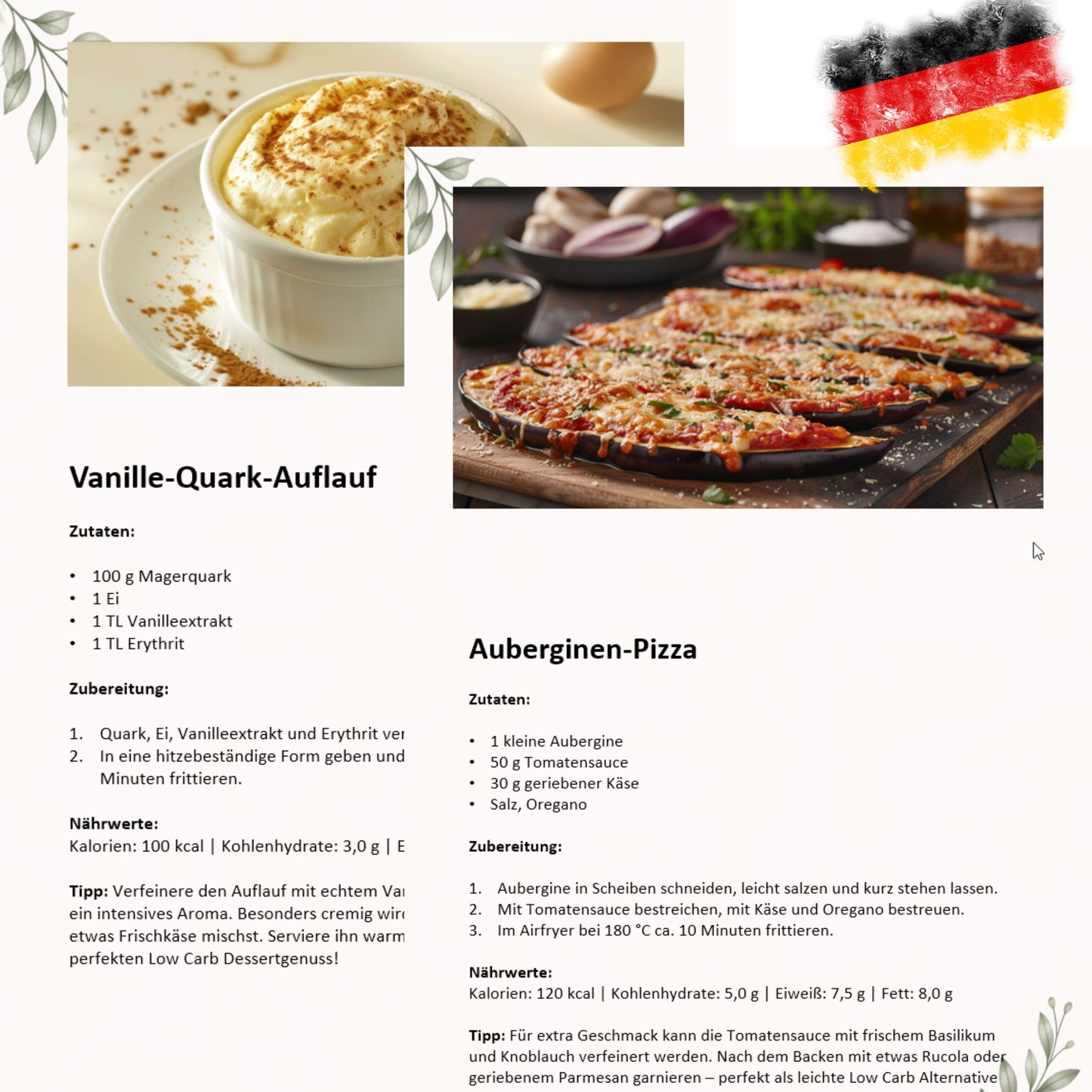 Airfryer Abnehmplan zum Ausdrucken | 28 Tage Low Carb | 55 Seiten mit Wochenplan, Einkaufsliste & Tracker | PDF