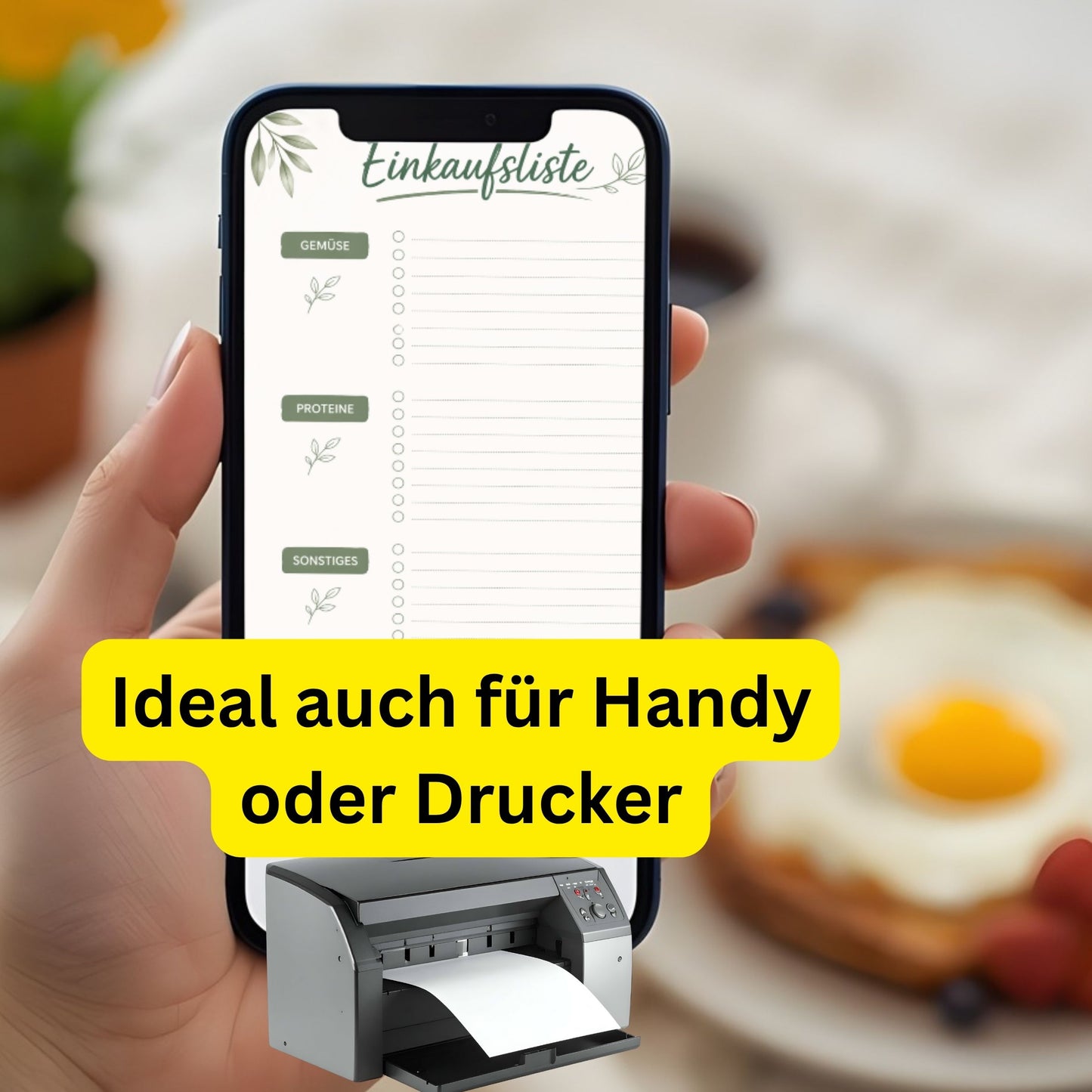 Airfryer Abnehmplan zum Ausdrucken | 28 Tage Low Carb | 55 Seiten mit Wochenplan, Einkaufsliste & Tracker | PDF