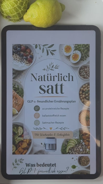GLP-1-freundlicher Ernährungsplan PDF – 20 Airfryer Rezepte mit Wochenplan & Einkaufsliste